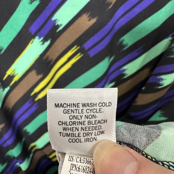 Banana Republic Dress Womens Medium Abstract Print Stretch Tunic Belted Knit - Picture 6 of 14